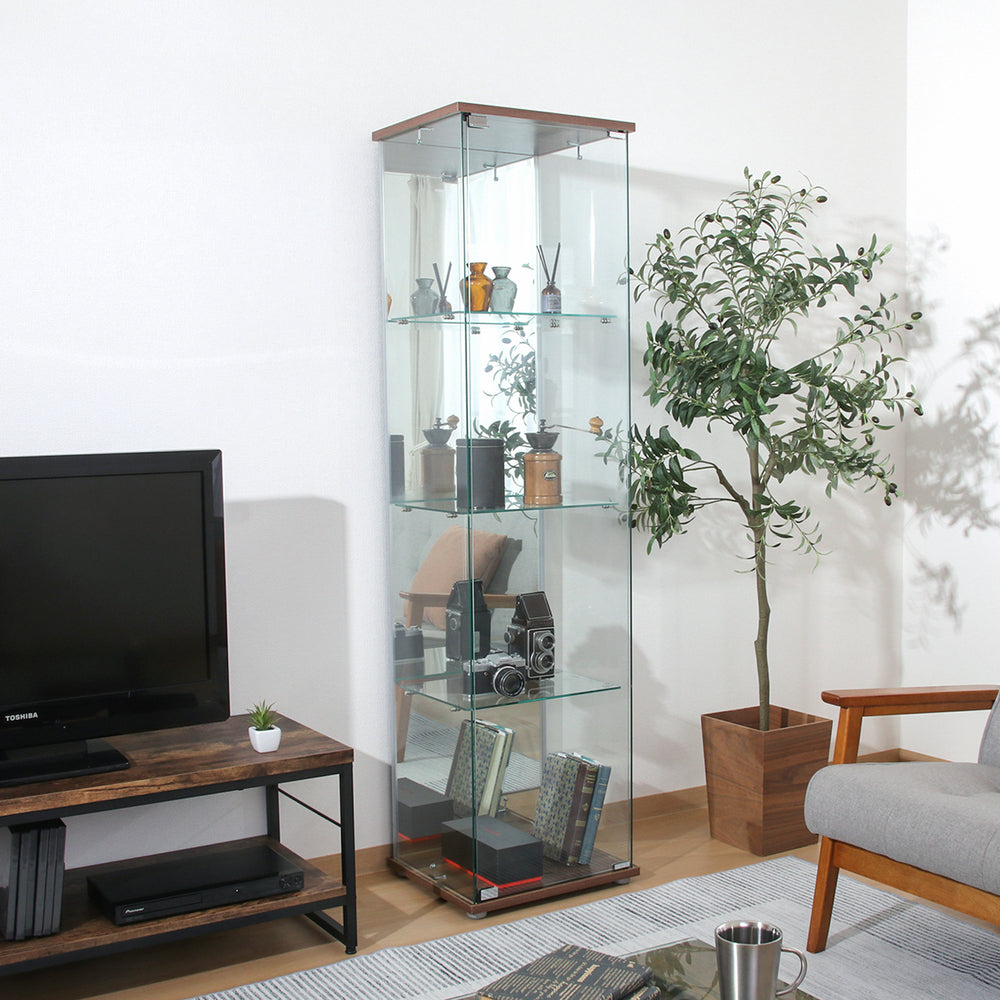 ガラスコレクションケース 3段 4段 ショーケース ディスプレイ 保管 リビング収納【FB73973】
