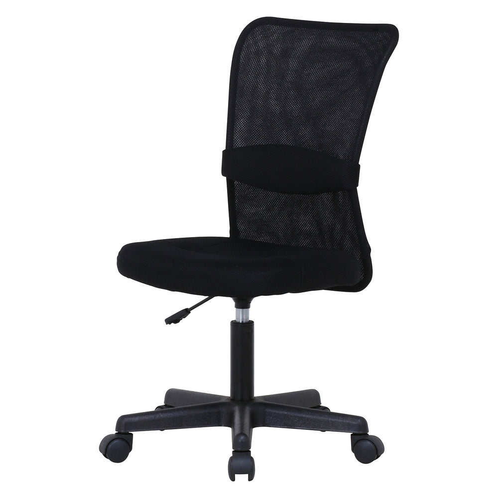 メッシュバックチェアー ブラック 肘なし