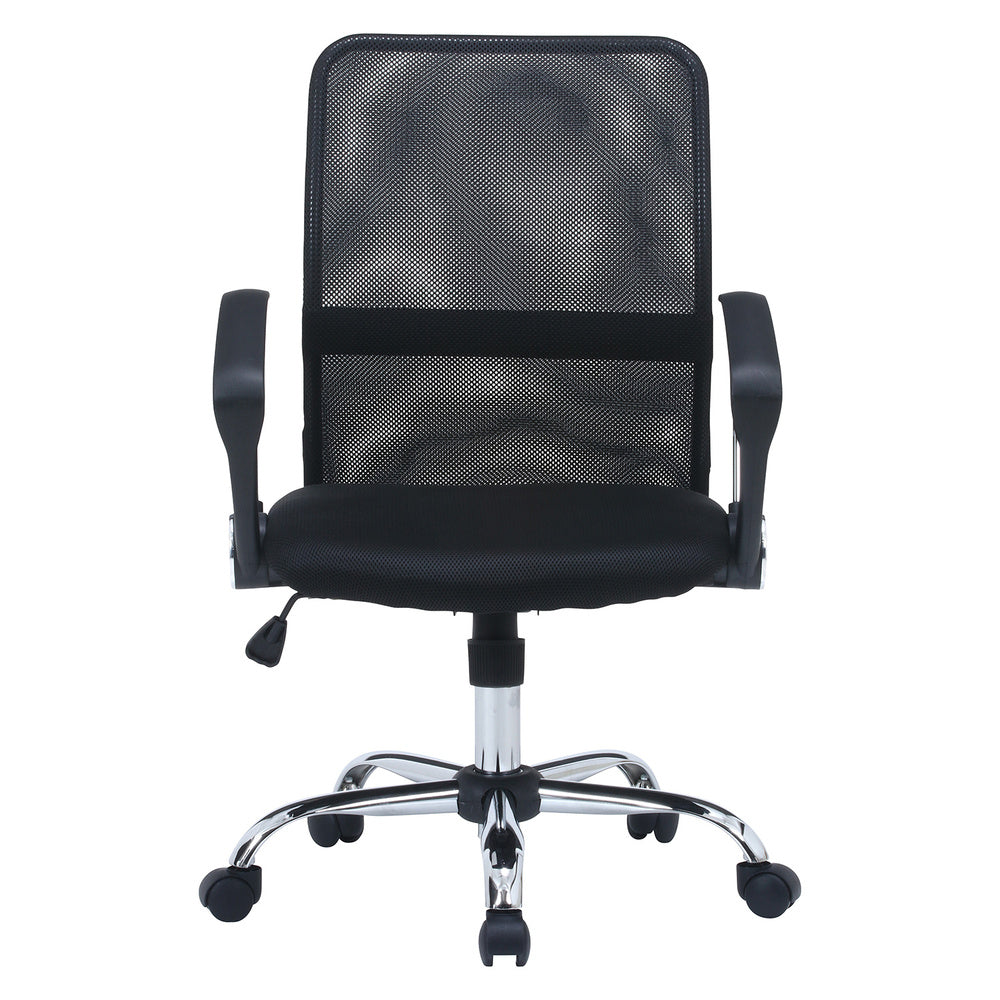 ワークチェア ブラック アームレスト付き