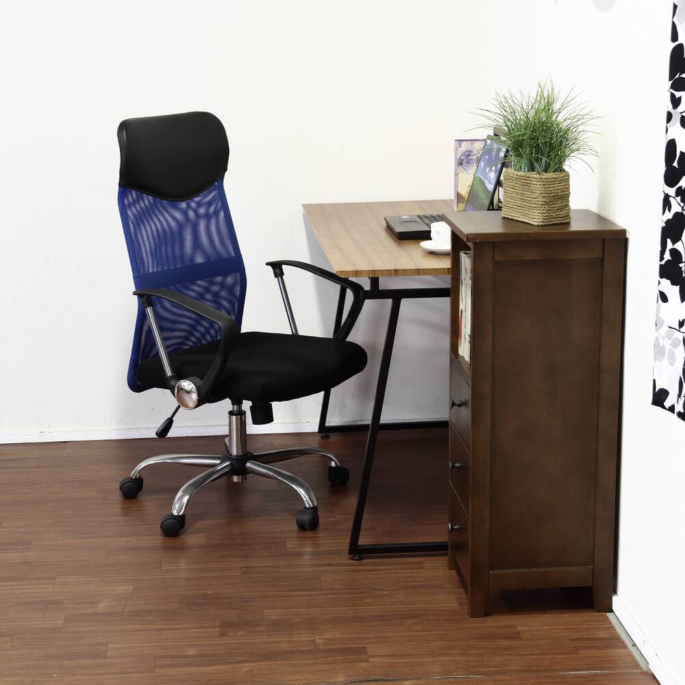 メッシュハイバックチェア HF-98 オフィスチェア ガス昇降 キャスター付 デスクチェア【FB9088】