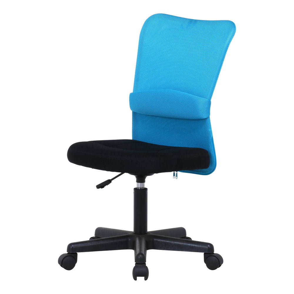 ガス圧昇降式 メッシュバックチェアー ブルー