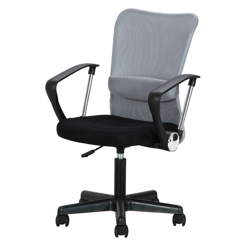 デスクチェア コンパクト グレー