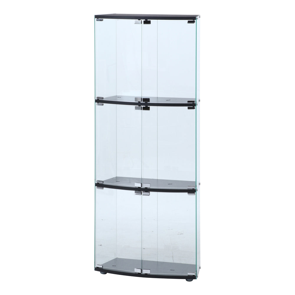 ガラスディスプレイケース 扇型 リビング収納