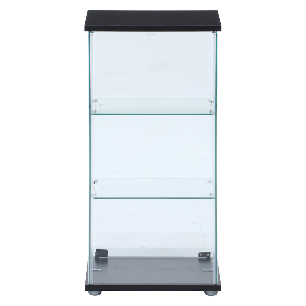 後側 ガラス棚板 ブラックの天板・地板