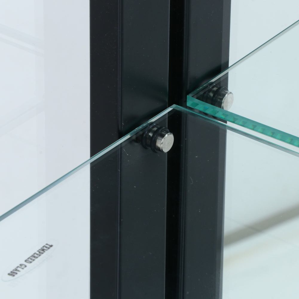 強化ガラス 小さいダボ ブラックの柱