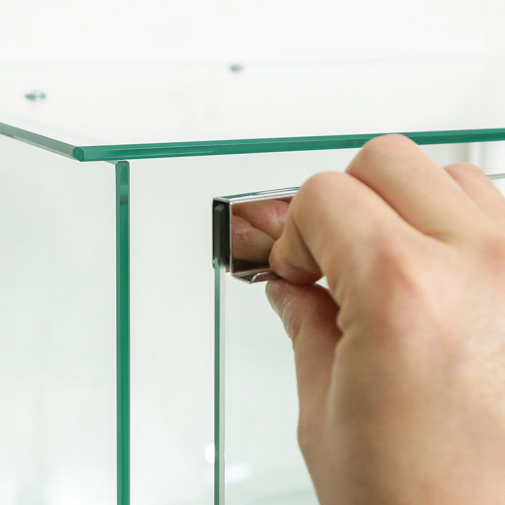 マグネット式 扉 強化ガラス 飾り棚