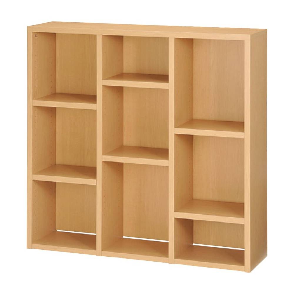 3列 シェルフ 本収納 リビング収納 ホテル客室収納