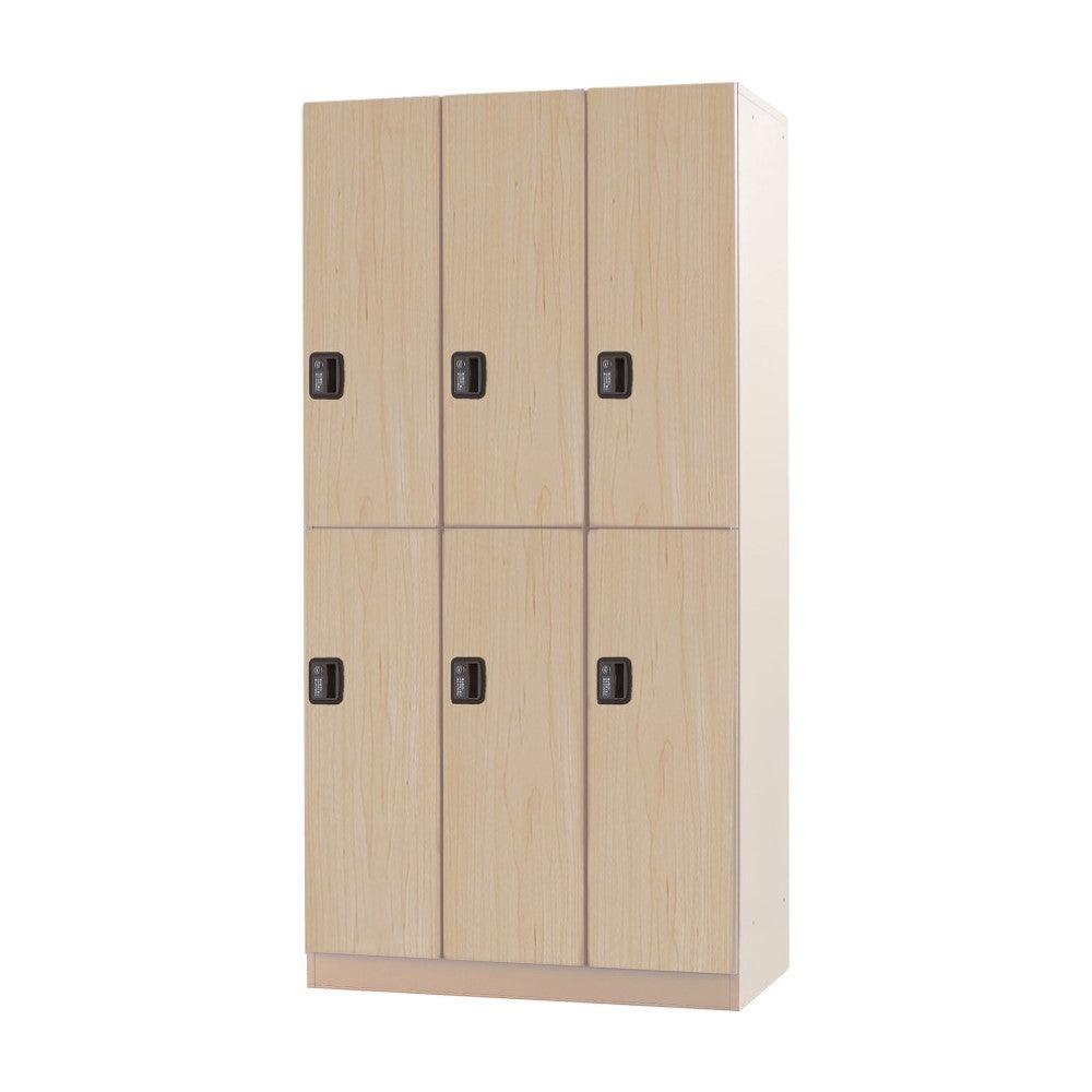 鍵付きで収納物を安心した収納できる6人用ロッカー