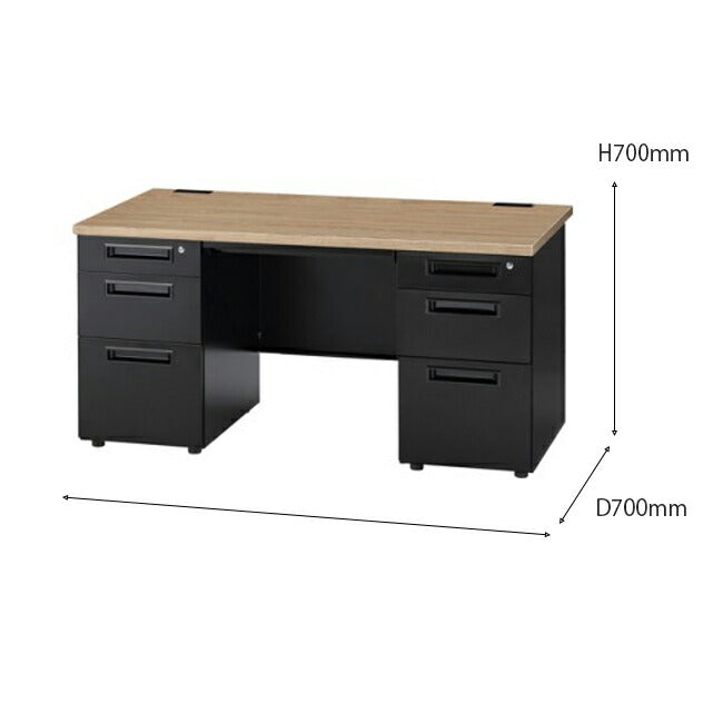 事務机 両袖タイプ 3段左袖/3段右袖