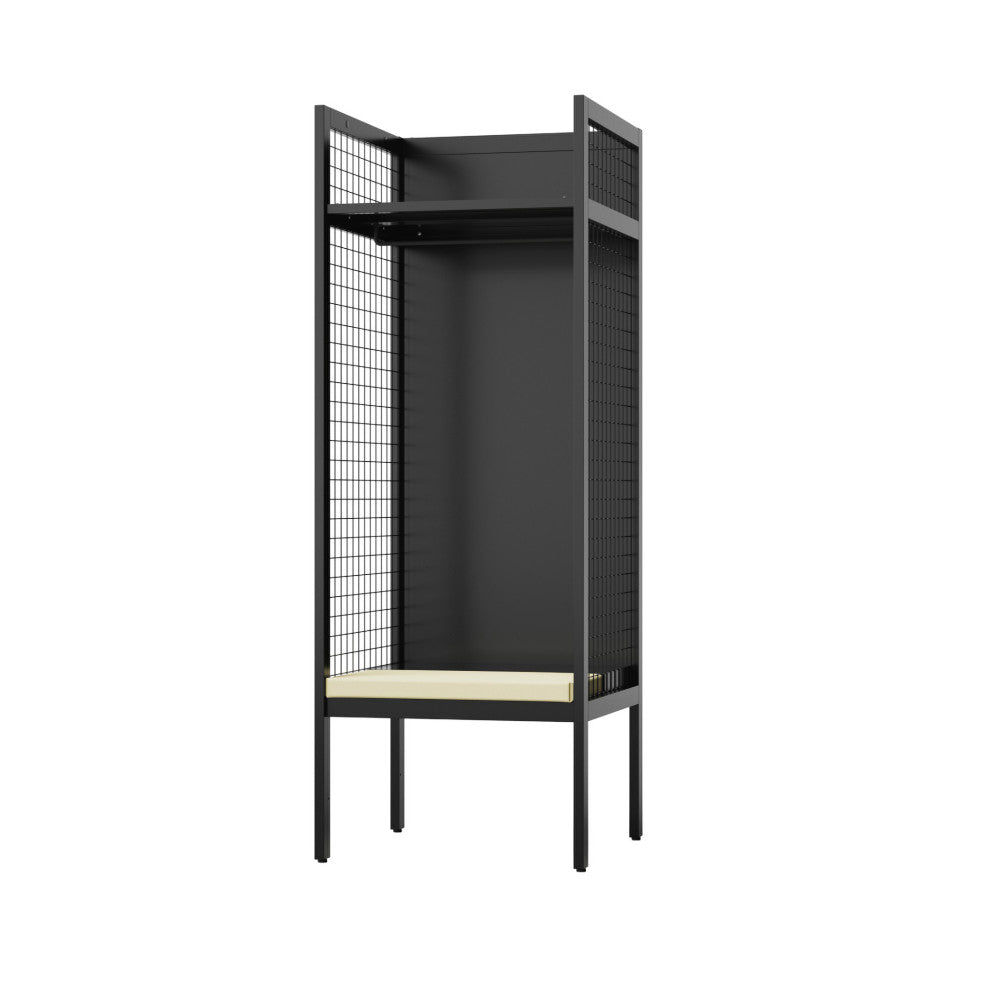 ブラック 幅700 耐久性を兼ね備えた利便性に優れたスポーツロッカー 施設 スタジアム 体育館