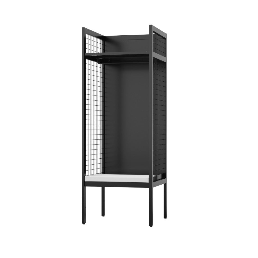 ブラック 幅700 耐久性を兼ね備えた利便性に優れたスポーツロッカー 施設 スタジアム 体育館