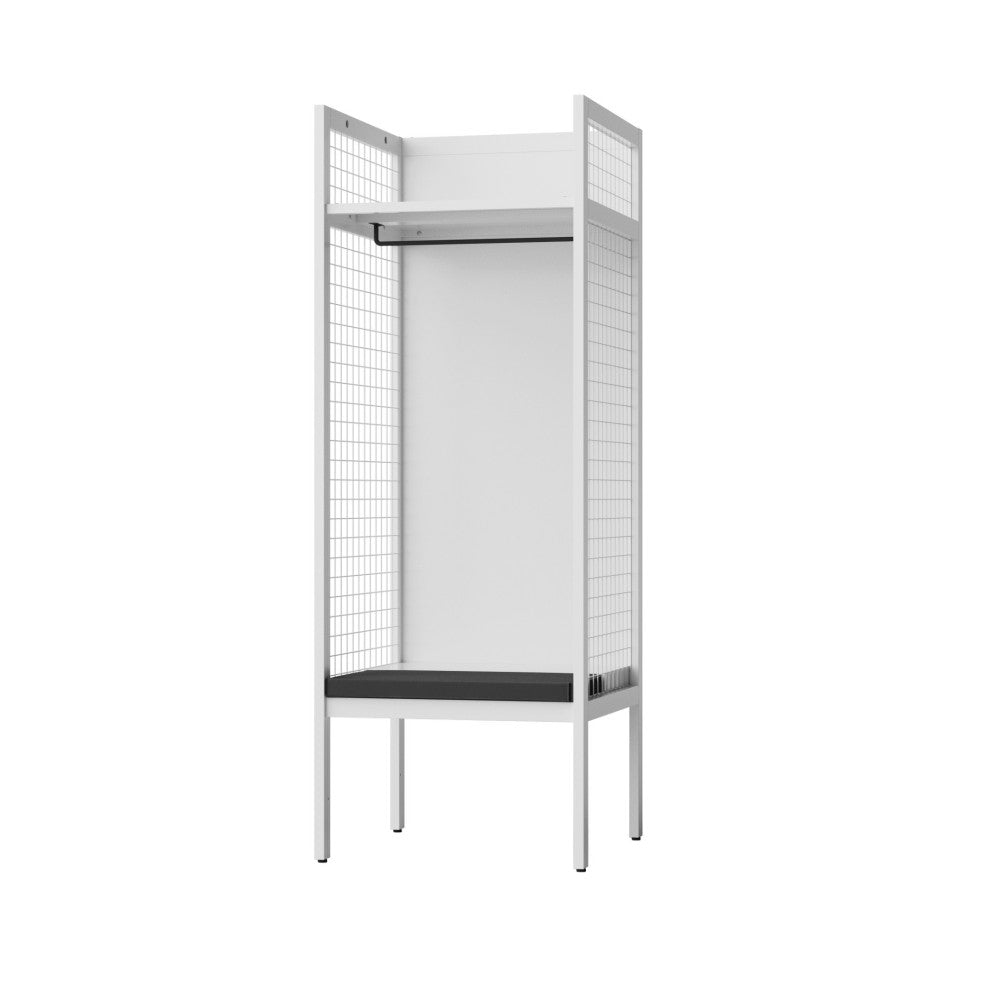 ホワイト 幅700 耐久性を兼ね備えた利便性に優れたスポーツロッカー 施設 スタジアム 体育館