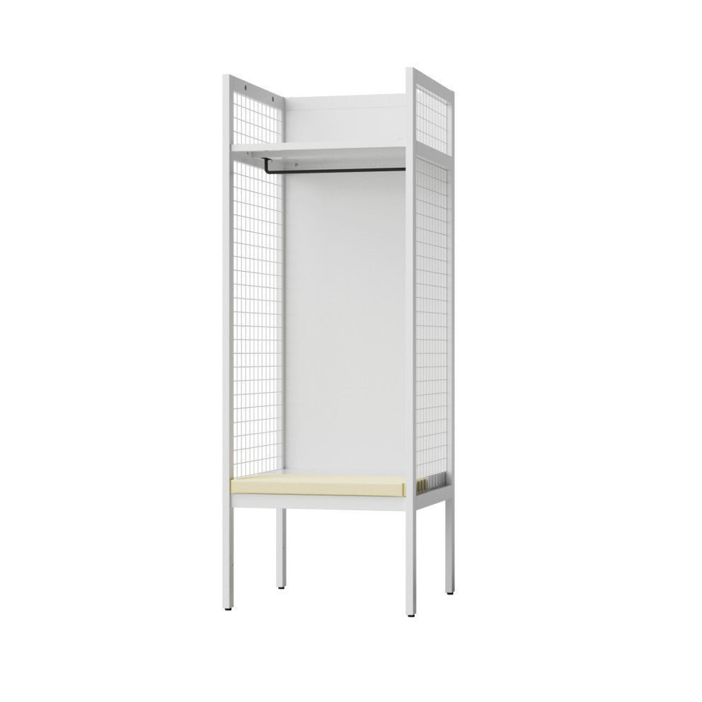 ホワイト 幅700 耐久性を兼ね備えた利便性に優れたスポーツロッカー 施設 スタジアム 体育館