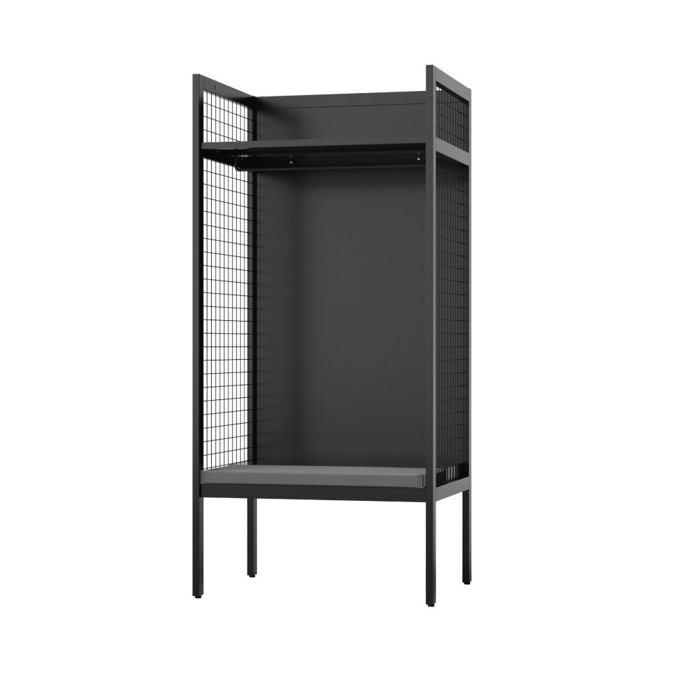 ブラック 幅900 耐久性を兼ね備えた利便性に優れたスポーツロッカー 施設 スタジアム 体育館