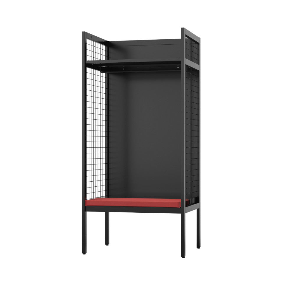 ブラック 幅900 耐久性を兼ね備えた利便性に優れたスポーツロッカー 施設 スタジアム 体育館