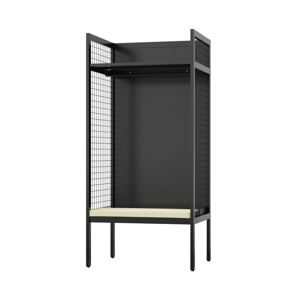 ブラック 幅900 耐久性を兼ね備えた利便性に優れたスポーツロッカー 施設 スタジアム 体育館