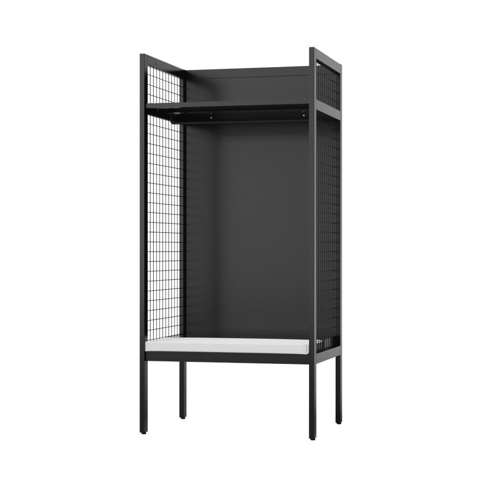 ブラック 幅900 耐久性を兼ね備えた利便性に優れたスポーツロッカー 施設 スタジアム 体育館