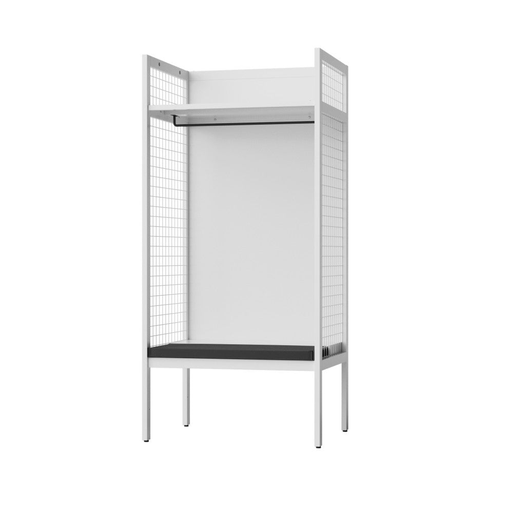 ホワイト 幅900 耐久性を兼ね備えた利便性に優れたスポーツロッカー 施設 スタジアム 体育館