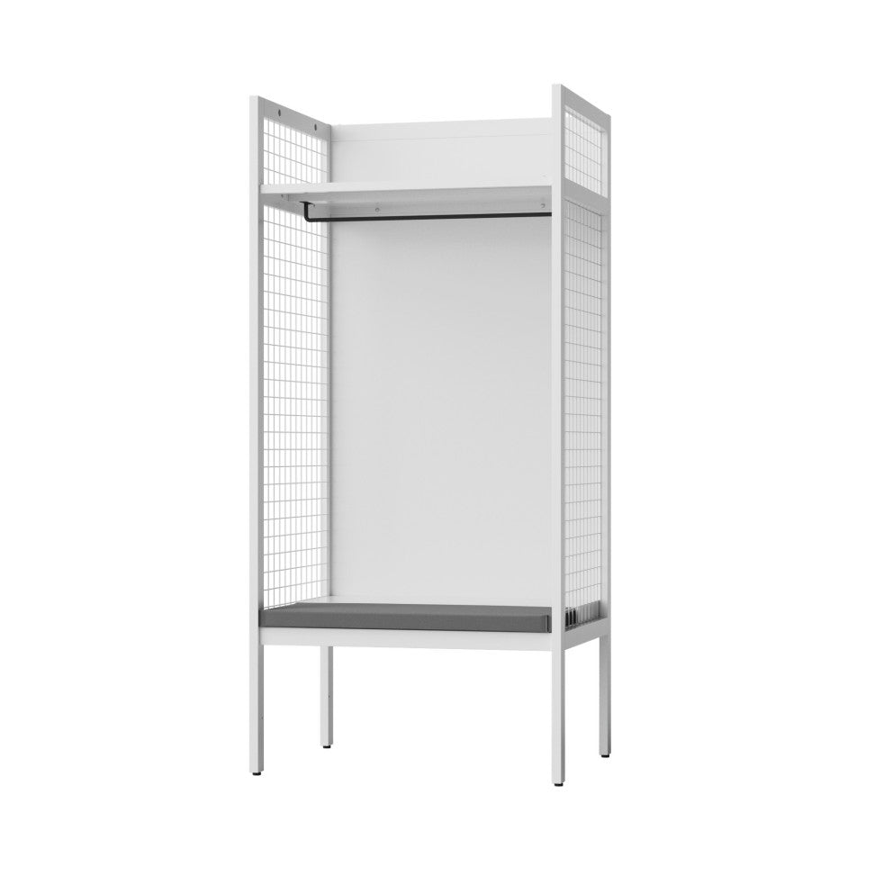 ホワイト 幅900 耐久性を兼ね備えた利便性に優れたスポーツロッカー 施設 スタジアム 体育館