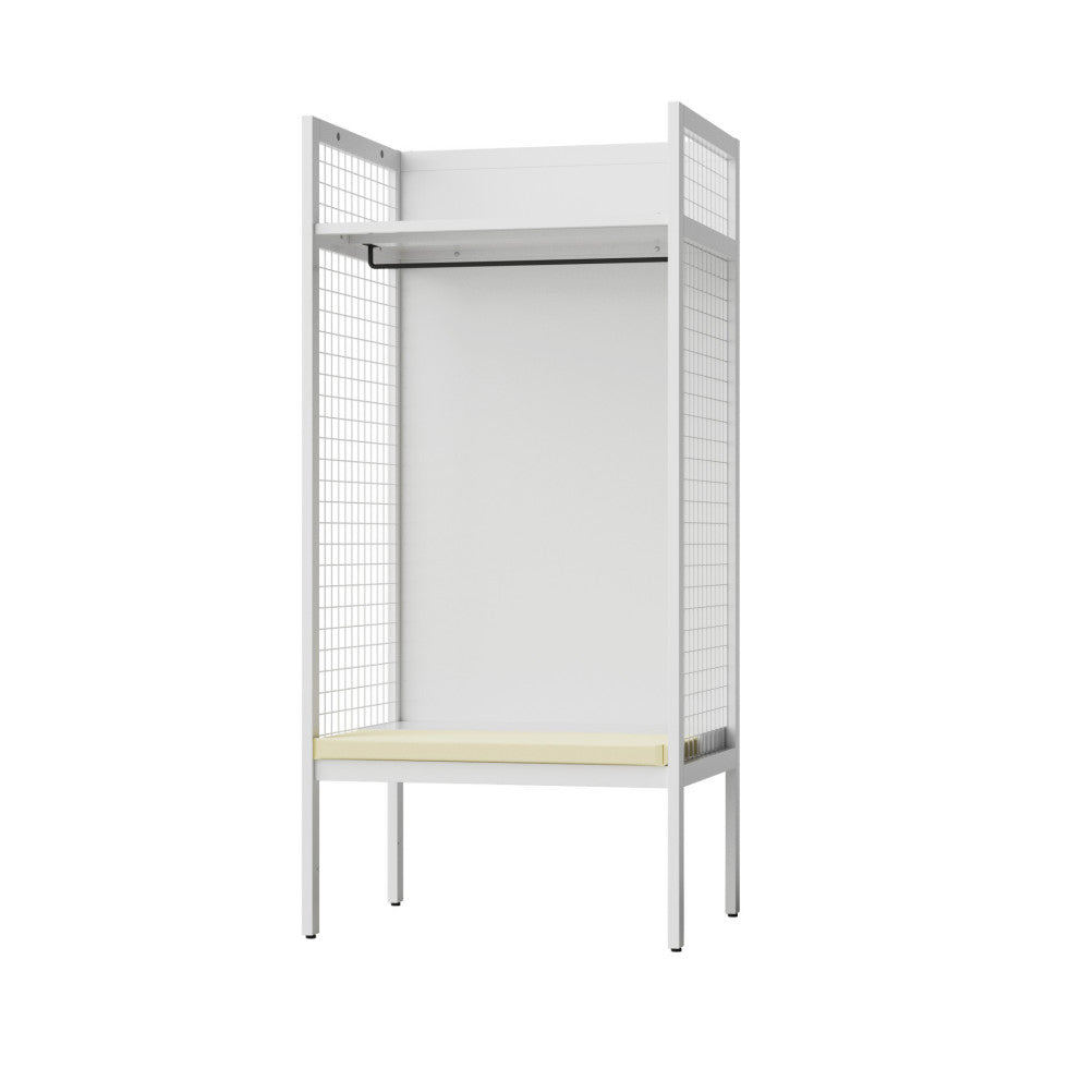 ホワイト 幅900 耐久性を兼ね備えた利便性に優れたスポーツロッカー 施設 スタジアム 体育館