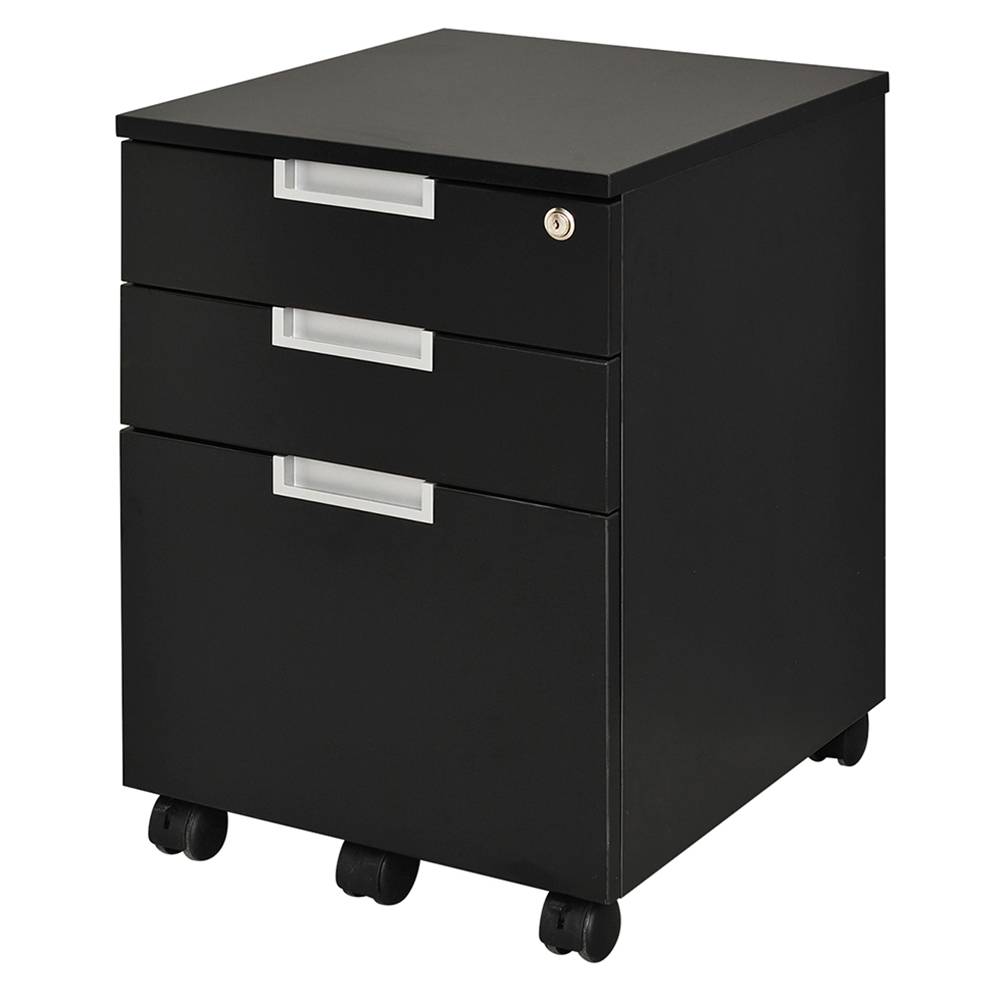 ブラック 安全設計ワゴン 3段