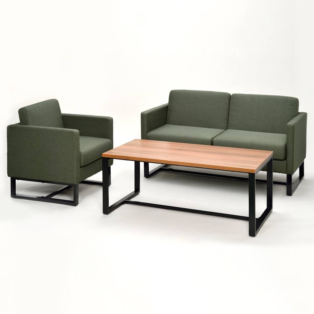 グリーンフ ァブリックソファ ソファセット