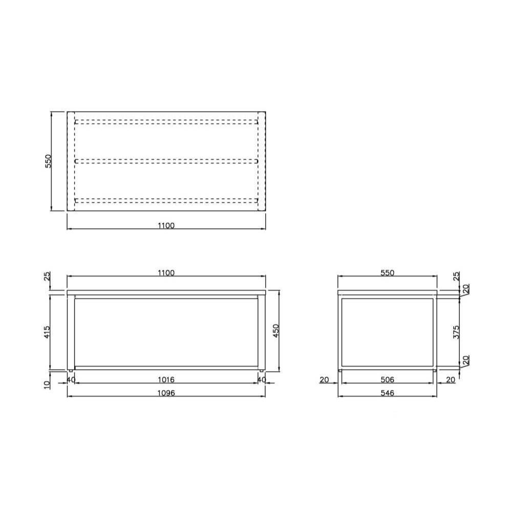 リビング向けローテーブル スチール脚