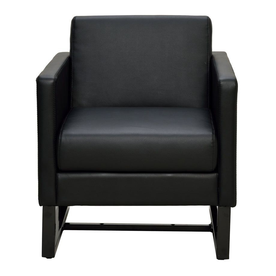 スクエアソファ スチール脚 レザー風