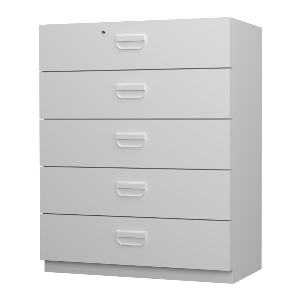 5段 システム収納庫 ホワイト