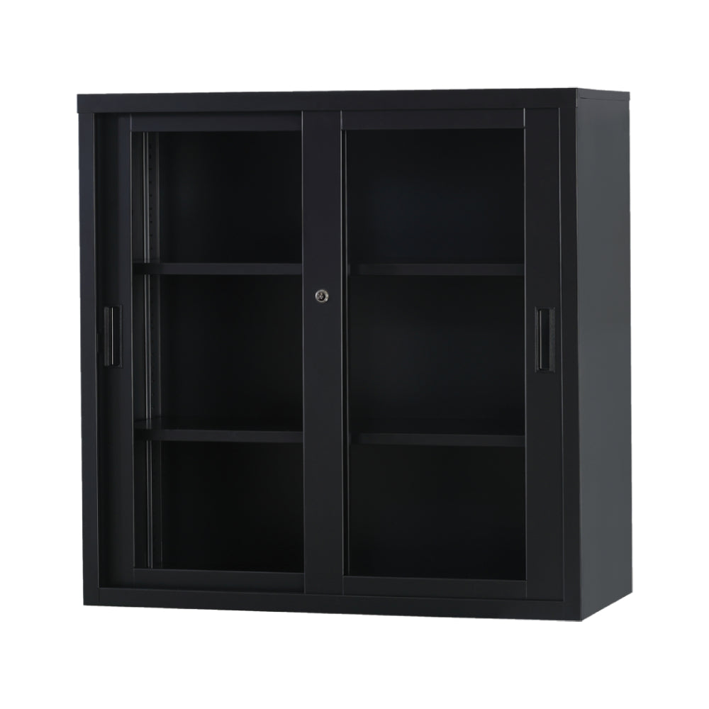 ガラス引き戸 スチール製 マットブラック