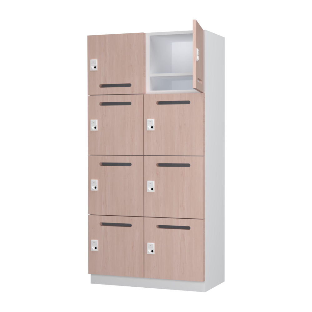 2列4段 パーソナルロッカー ナチュラル