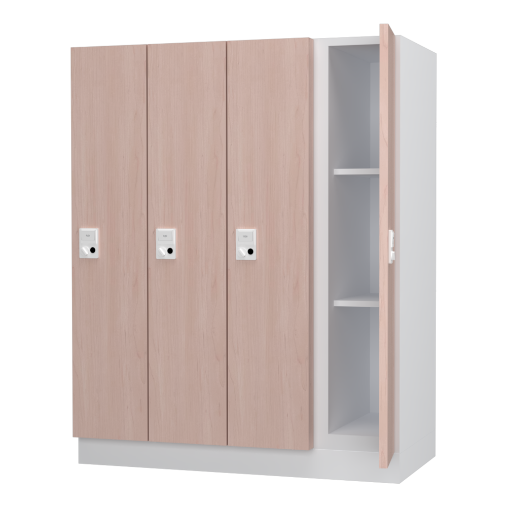 パーソナルロッカー 4列1段 可動棚付き