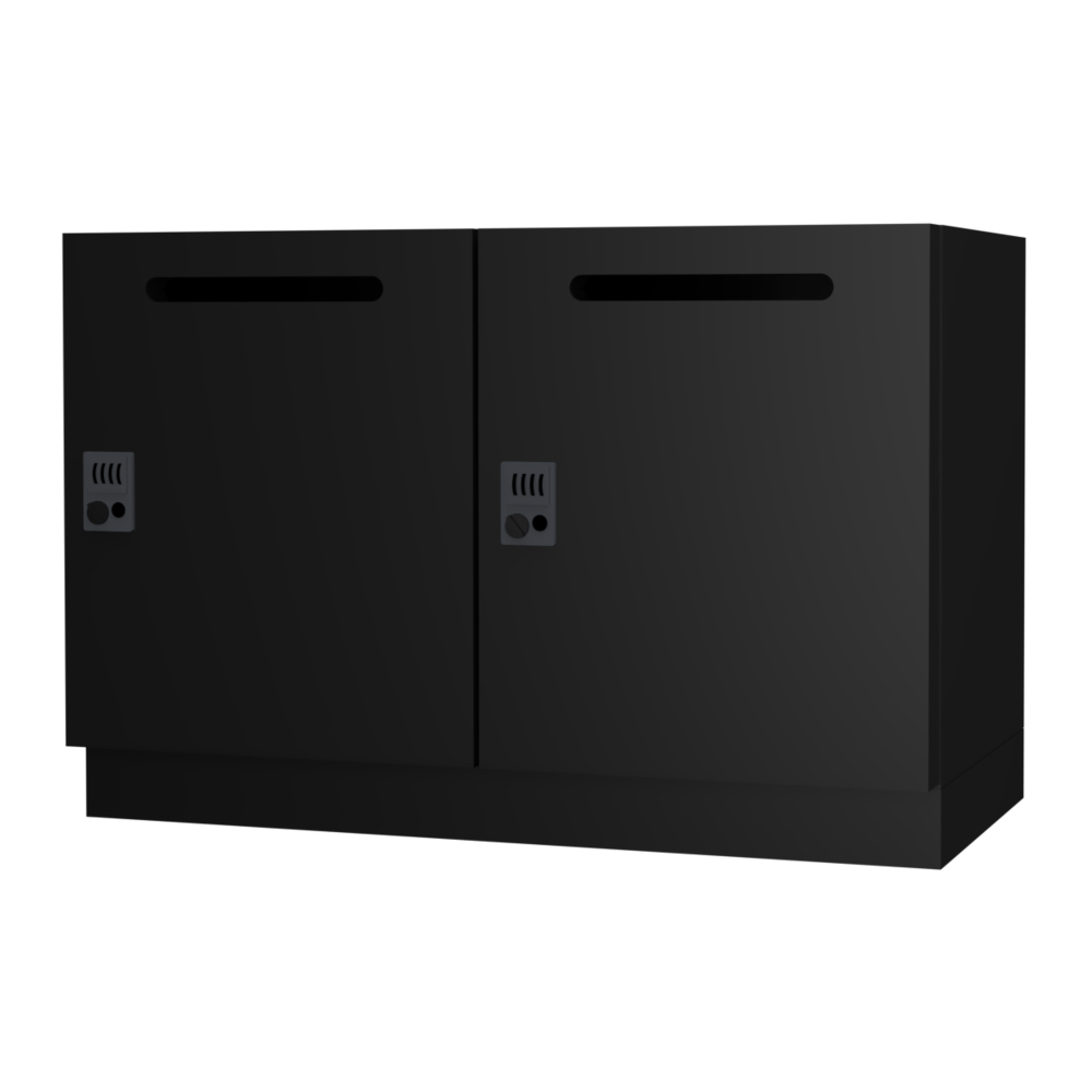 郵便物の収納ロッカー ダイヤル錠 コーナーガード付き