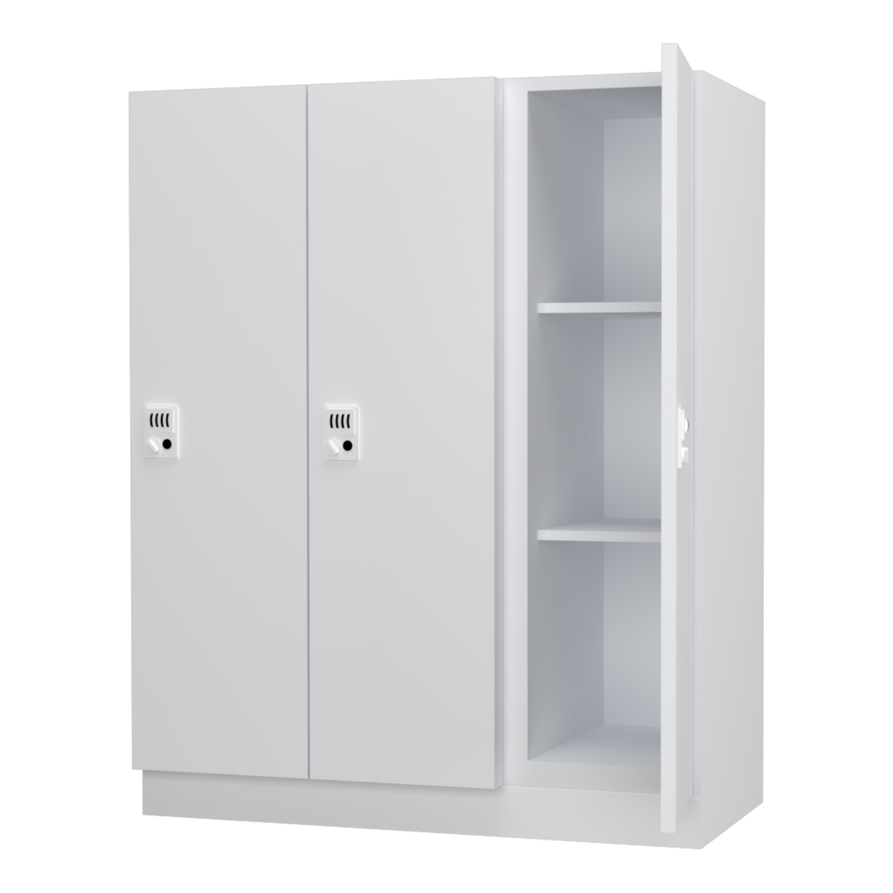 ダイヤル錠 ホワイト 3列1段