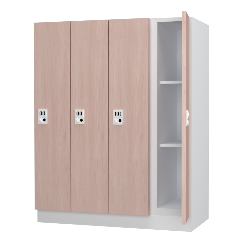 ナチュラル ロッカー 4列1段