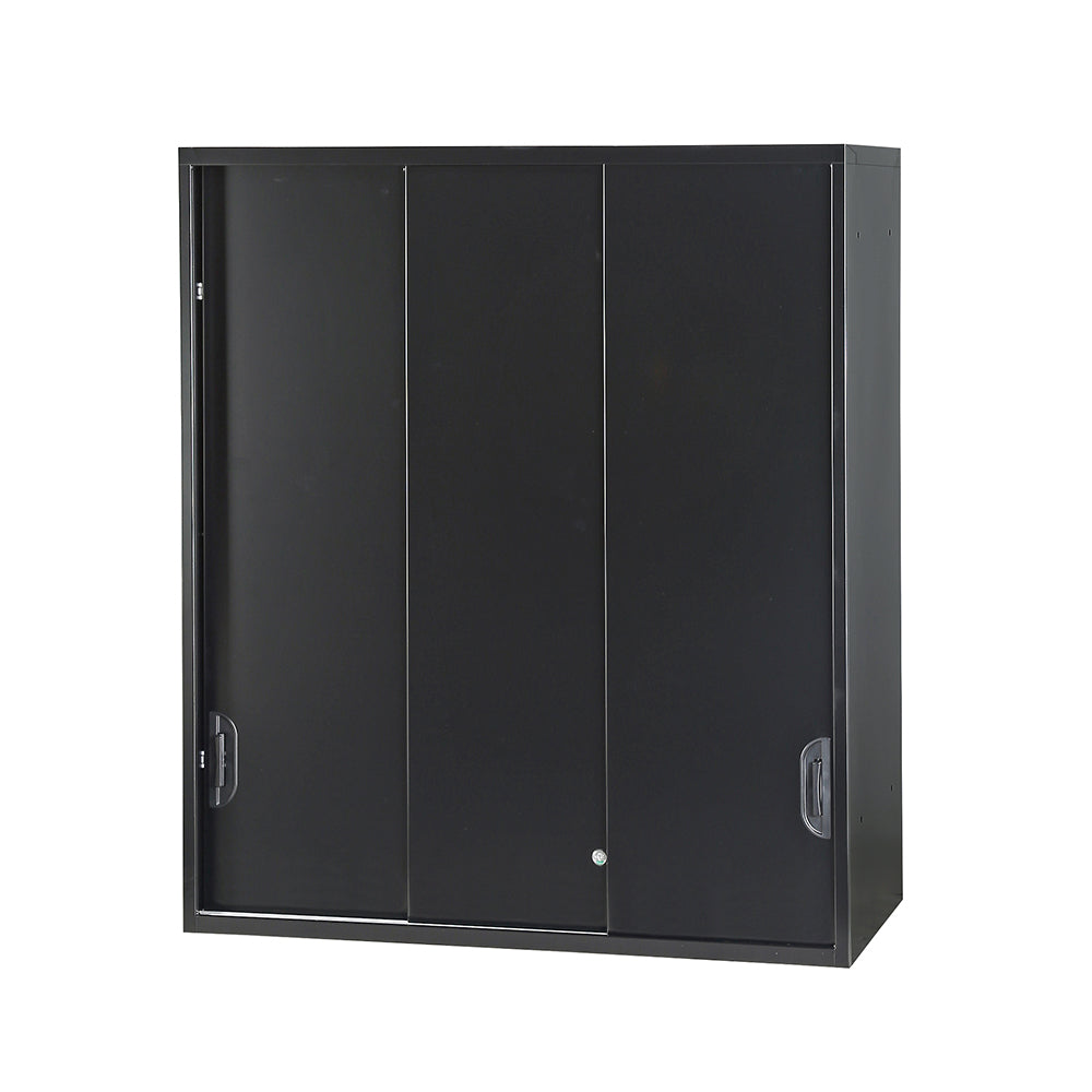 壁面収納庫 3枚スチール引違い書庫