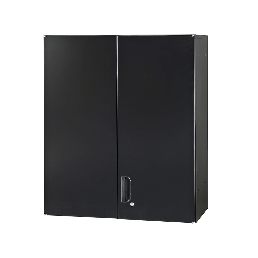 ブラック スチール両開き 収納庫