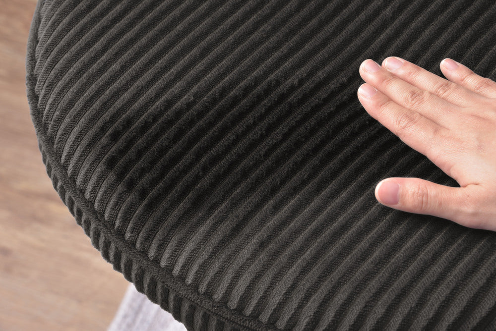 コーデュロイ チェア ブラック