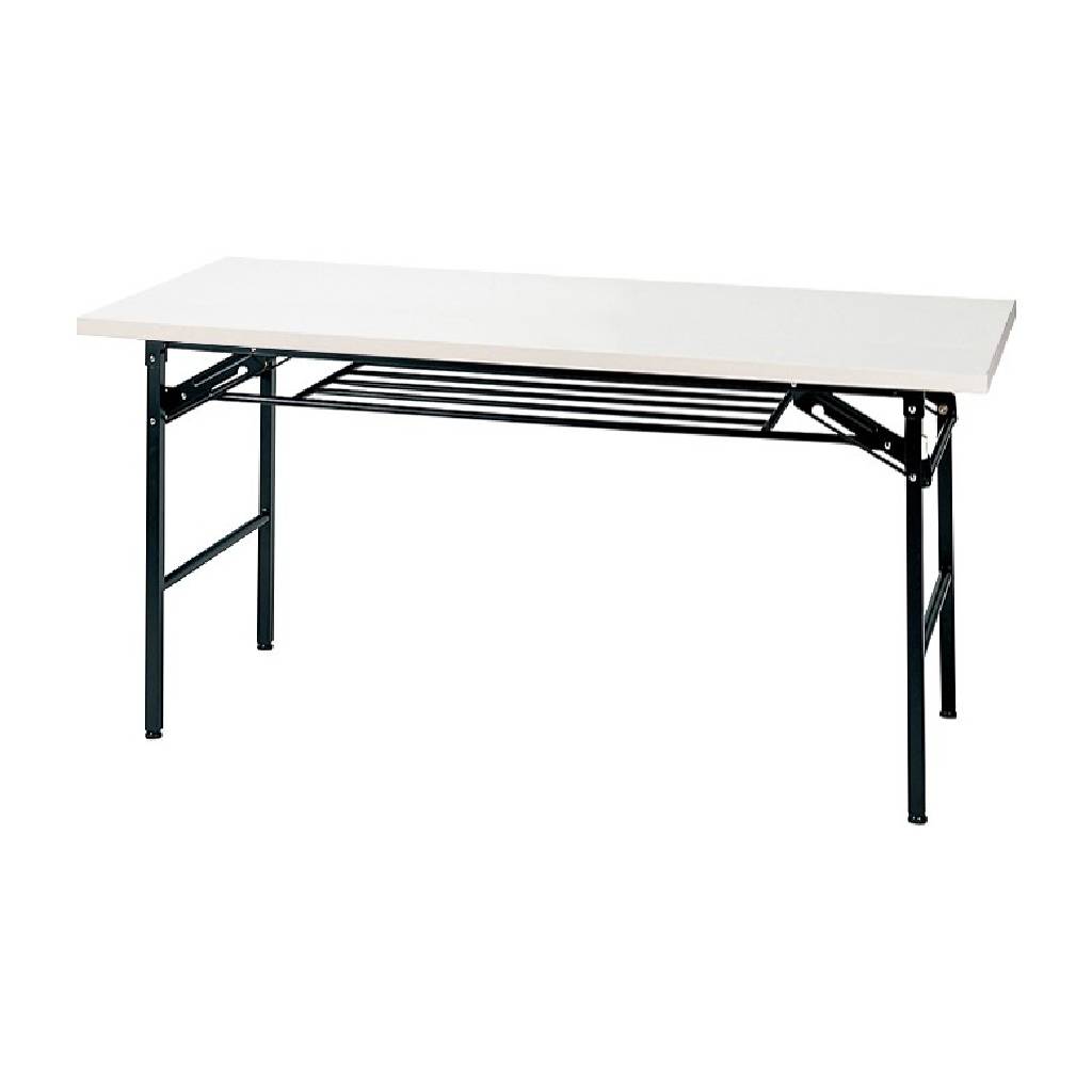 折りたたみテーブル ハイタイプ 棚付き