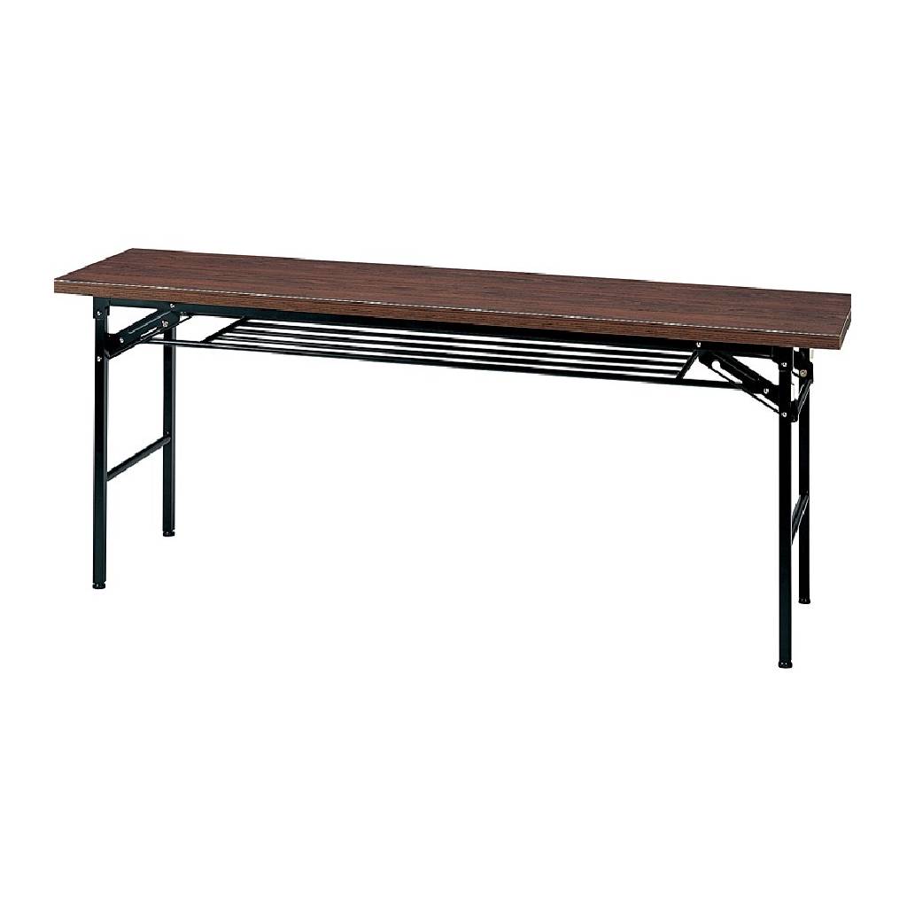 ローズ色 ミーティングテーブル 棚板付