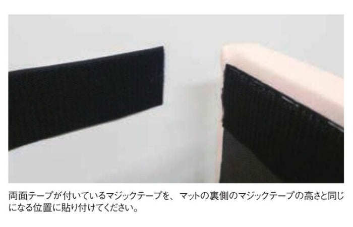 両面テープ 取付 マジックテープ 裏側 マット