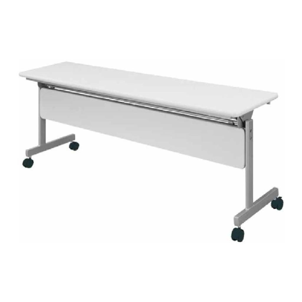 コンパクトデスク 幕板付き フラップテーブル