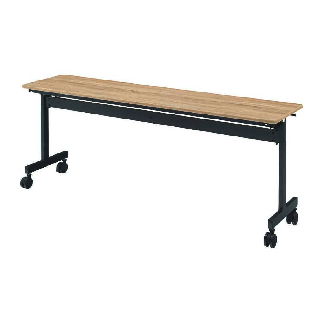 跳ね上げ式テーブル ブラック脚 KKA古木調