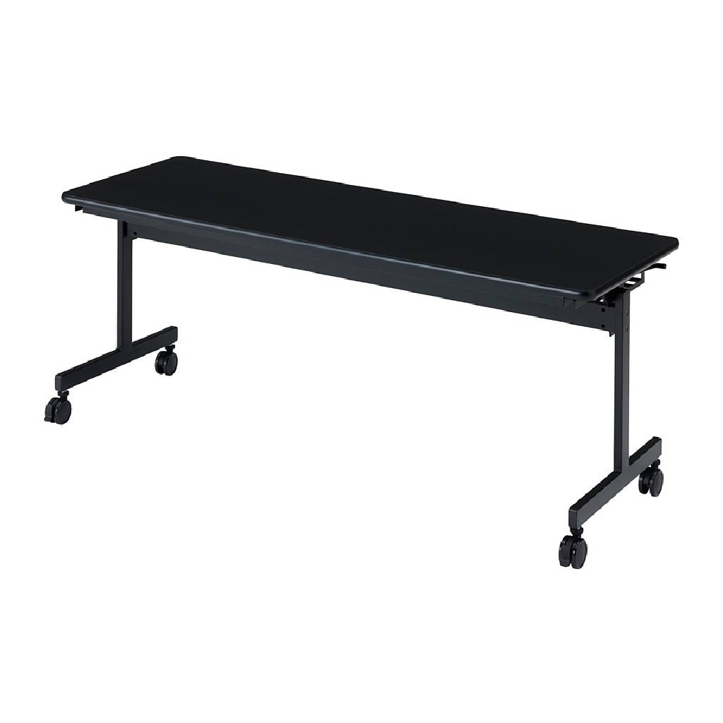 フラップテーブル キャスター脚 ブラック
