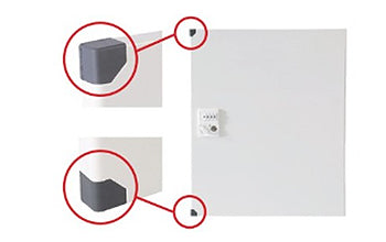 利用者の接触を考慮した丸みのある保護パーツ
