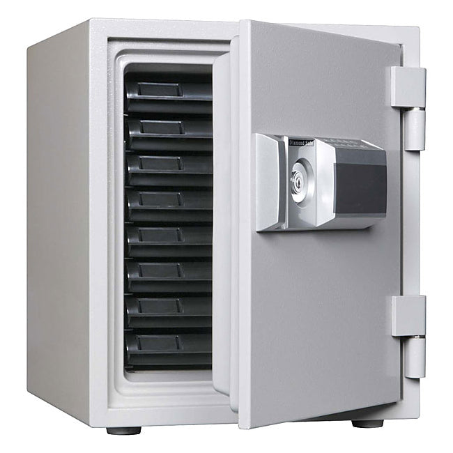 非常用の開錠キーが付属 プッシュ式金庫