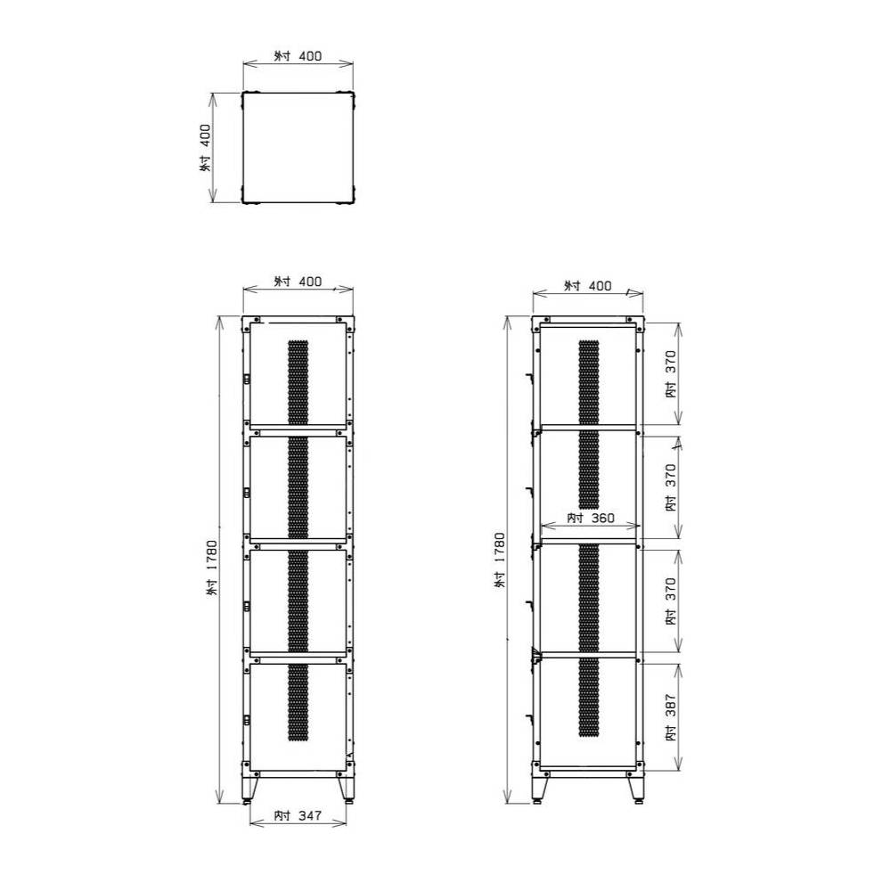 メッシュロッカー 組立タイプ スチール製【オフィス家具市場】【日本製】【H-ML】