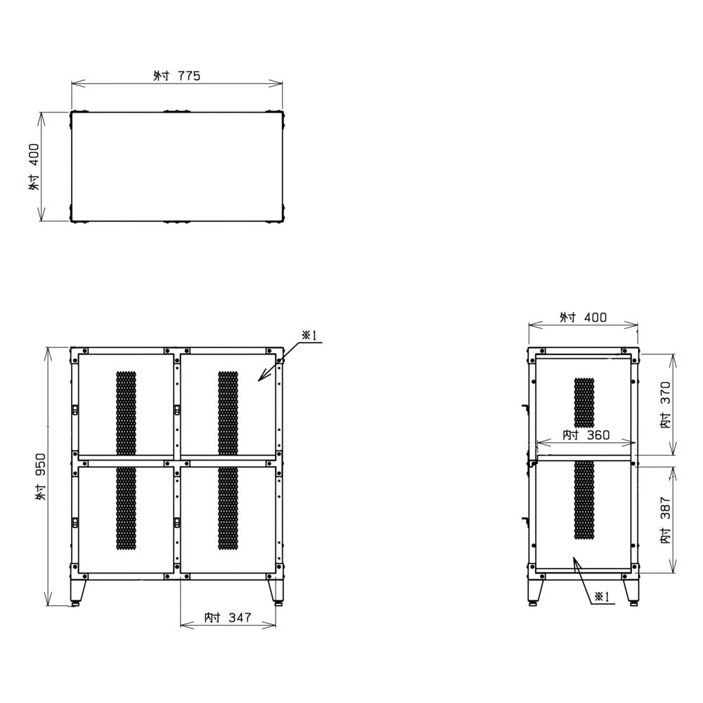 メッシュロッカー 組立タイプ スチール製【オフィス家具市場】【日本製】【H-ML】