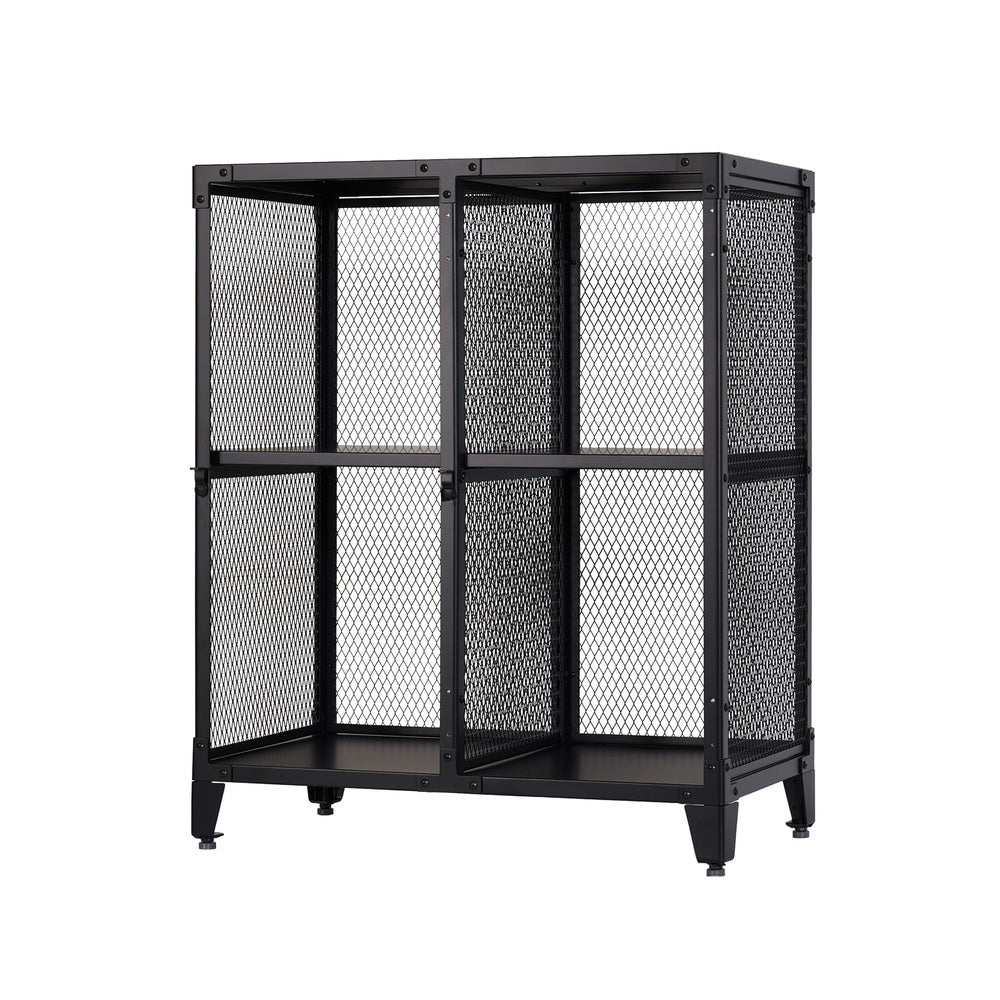 メッシュロッカーオープン 2列2段 脚付き