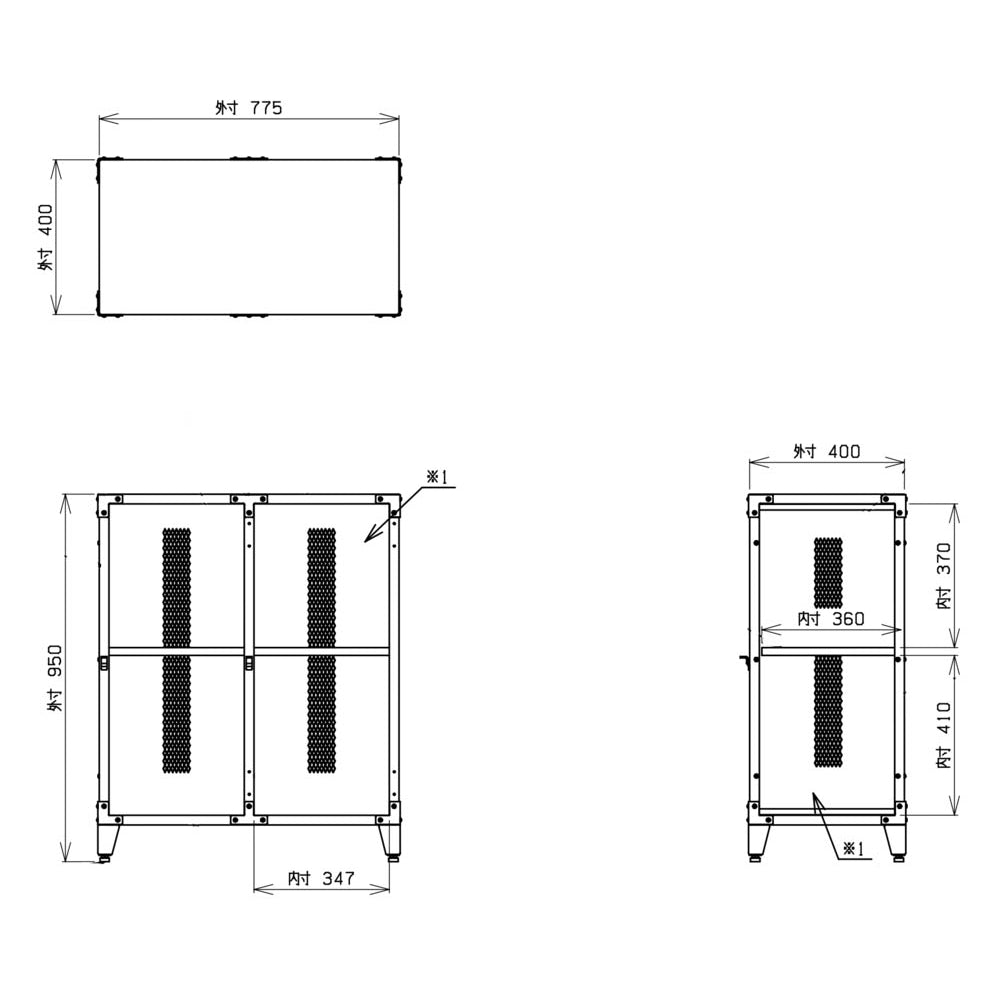 メッシュロッカー 組立タイプ スチール製【オフィス家具市場】【日本製】【H-ML】